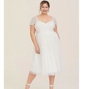 Torrid ivory Swiss dot dress, sz 20